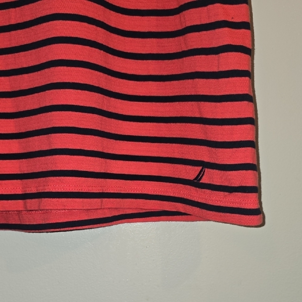 Nautica Women's Red and Black Striped Short Sleeve Top LOT-R1 - Picture 5 of 5